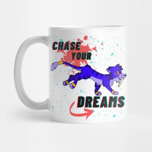 CHASE YOUR DREAMS! Purple Cat Mug